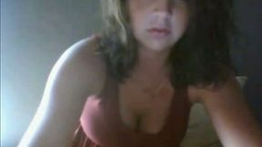 My busty GF with pierced navel just loves masturbating on camera