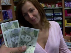Irresistible mature Czech MILF fucked for money at work