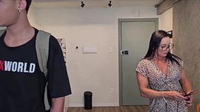 Young Adult Virgin learning from naughty Milf.