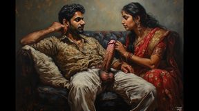 Indian bhabhi fucking with her hot as her husband watches her getting banged