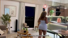 Ebony Curvy MILF Recieve Her Foreign Boyfriend with a Surprise Hard Interracial Fuck, Carla Morelli, Aldomorenox