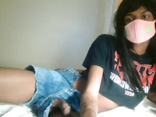 Trap femboy playing with BBC and orgasms