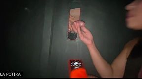 Blonde Babe's Wild Glory Hole Adventure in Rio - Bareback Blowjob Bonanza Ends in Cum-Filled Finale