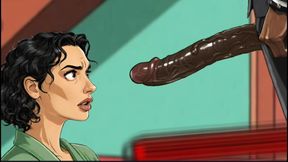 American MILF 2: Married Housewife and Two Big Black Cocks. Cartoon. Comic