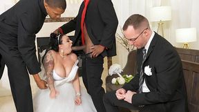 Payton Preslee's Wedding Turns Hot Interracial Threesome - Cuckold Moments