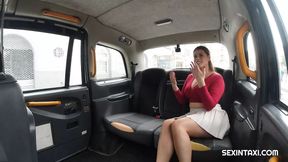 Busty brunette enjoyed the hot ride